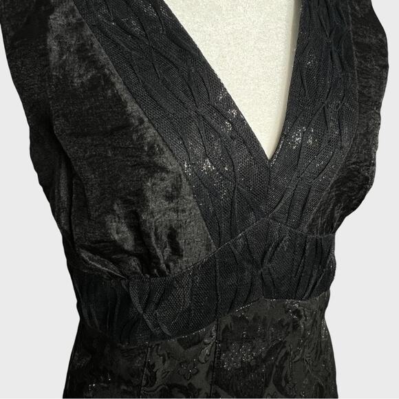 Signette Aysha Saeed Iridescent Jacquard Cocktail Dress Size 4 Dark Fairy Grunge - Picture 3 of 11